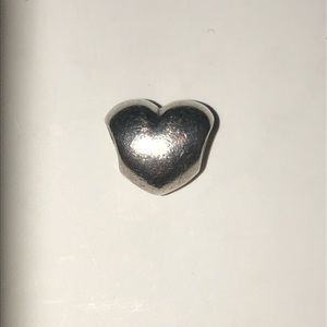 Authentic silver pandora heart charm